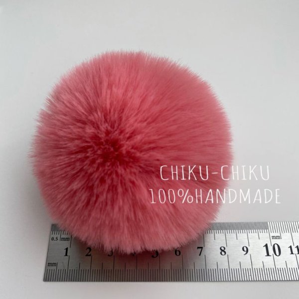 画像2: no.1088ダークブラウン×ホワイト（染色の関係で毛先はライトピンクっぽい） (2)